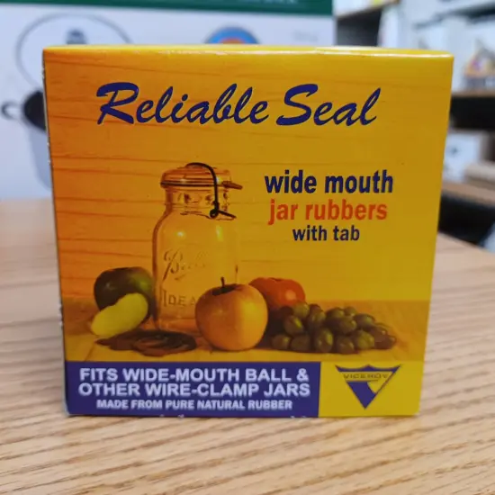 Old-Style Canning Jar Rubber Sealing Rings Regular Mouth With a Tab Box of 12 {5}