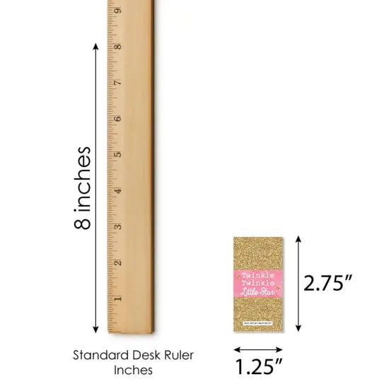 Big Dot of Happiness Pink Twinkle Twinkle Little Star - Mini Candy Bar Wrapper Stickers - Baby Shower or Birthday Party Small Favors - 40 Count {6}