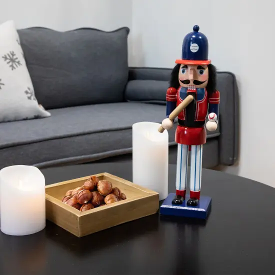 Northlight 14" Red and Blue Wooden Christmas Nutcracker Baseball Player {3}