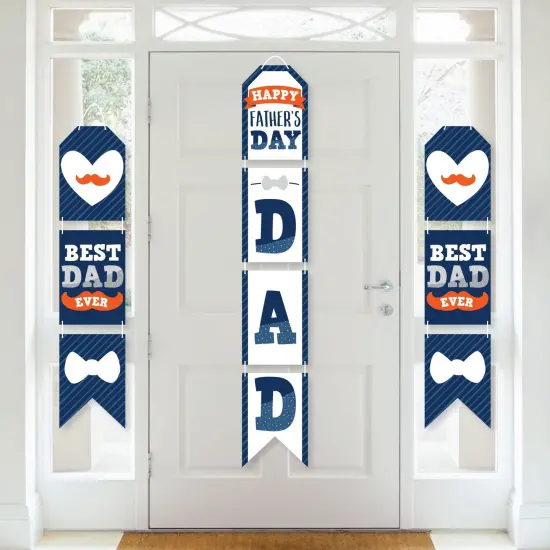 Big Dot of Happiness Happy Father's Day - Hanging Vertical Paper Door Banners - We Love Dad Party Wall Decoration Kit - Indoor Door Decor {1}