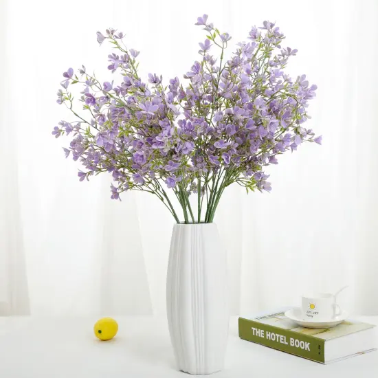 Grand Verde Forget-Me-Not Tall Artificial Flowers 29&rdquo; Long Stems Real-Touch Faux Bouquet, 5pcs Bundle Soft Pink {10}
