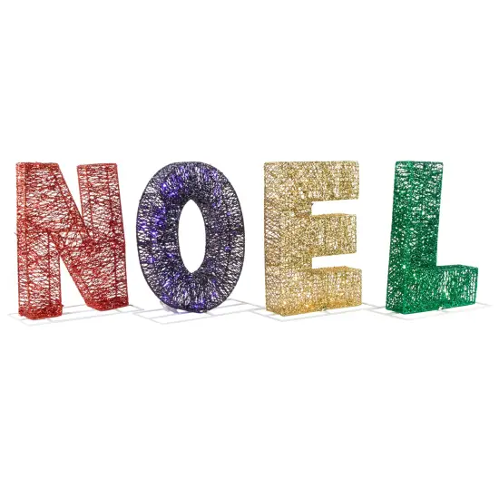 Northlight LED Lighted "Noel" Outdoor Christmas Decoration - 46" - Multicolor Red {6}
