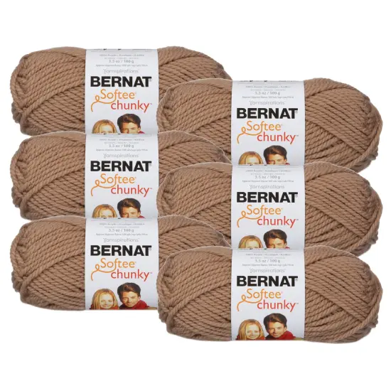 (Pack of 6) Bernat Softee Chunky Yarn-Soft Taupe {1}