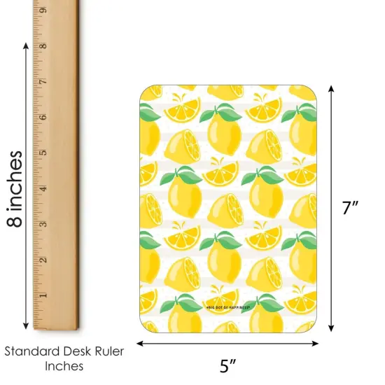 Big Dot of Happiness So Fresh - Lemon - Bingo Cards and Markers - Citrus Lemonade Party Bingo Game - Set of 18 {6}