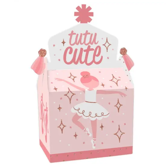 Big Dot of Happiness Tutu Cute Ballerina - Treat Box Party Favors - Ballet Birthday Party or Baby Shower Goodie Gable Boxes - Set of 12 {1}
