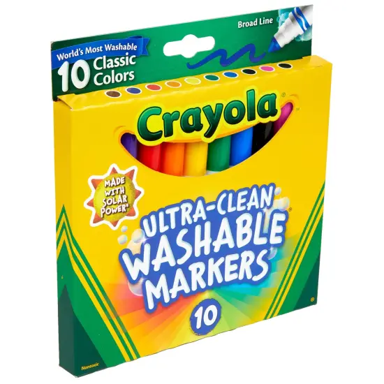 Crayola Ultra-Clean Color Max Broad Washable Markers 10/Pkg-Classic Colors {2}