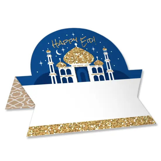 Big Dot of Happiness Eid Mubarak - Ramadan Party Tent Buffet Card - Happy Eid Table Setting Name Place Cards - Set of 24 {1}