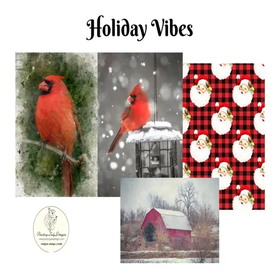 Rustic Barn -WinterDecoupage and Mixed Media Papers (Crafting size - 12x18 inches) {2}