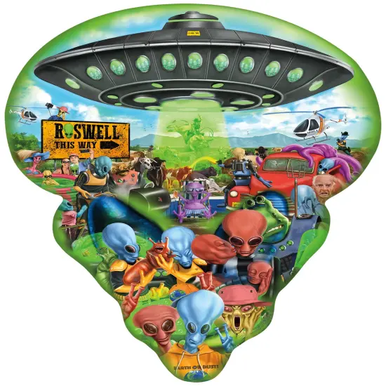 Sunsout Roswell This Way 750 pc Special Shape Jigsaw Puzzle 95067 {1}