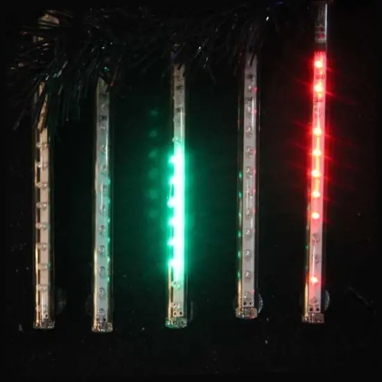 Kurt Adler Double Sided LED Christmas Dripping Icicle Light Tubes - Multi-Color - 5ct Red {1}