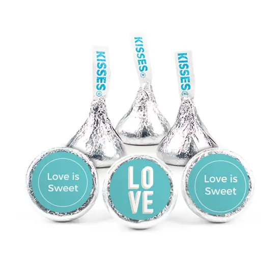 324ct Wedding Stickers for Hershey's Kisses - Bold Love Tiffany Blue - By Just Candy {1}