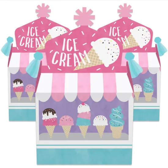 Big Dot of Happiness Scoop Up The Fun - Ice Cream - Treat Box Party Favors - Sprinkles Party Goodie Gable Boxes - Set of 12 {3}