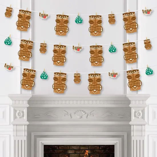 Big Dot of Happiness Tropical Luau - Hawaiian Beach Party DIY Decorations - Clothespin Garland Banner - 44 Pieces {4}