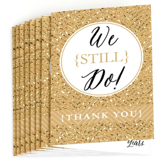 Big Dot of Happiness We Still Do - 50th Wedding Anniversary - Thank You Cards (8 count) {3}