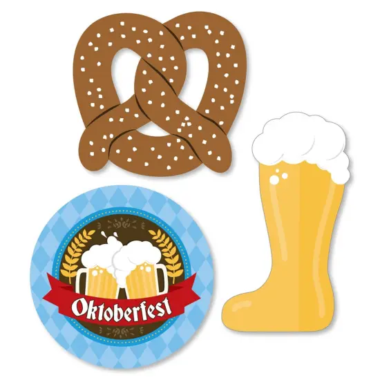 Big Dot of Happiness Oktoberfest - DIY Shaped Beer Festival Cut-Outs - 24 Count {1}