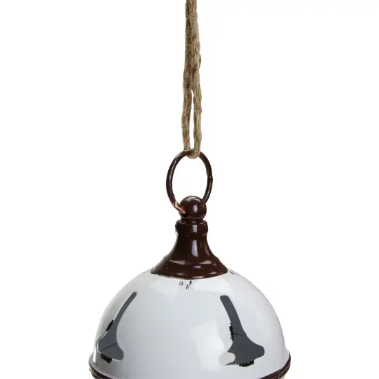 Northlight Metal Jingle Bell Hanging Christmas Decoration - 7" - White {3}
