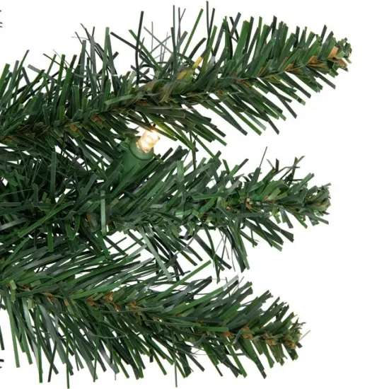 Northlight Pre-Lit Commercial Buffalo Fir Christmas Garland - 50' x 12" - Warm White LED Lights Green {3}