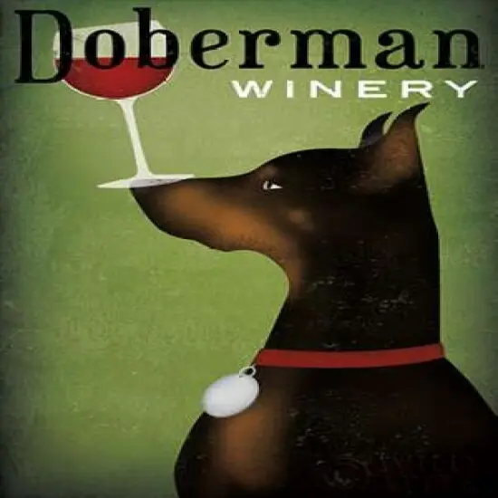 Single Doberman Winery Poster Print by Ryan Fowler - Item # VARPDX22890 {1}