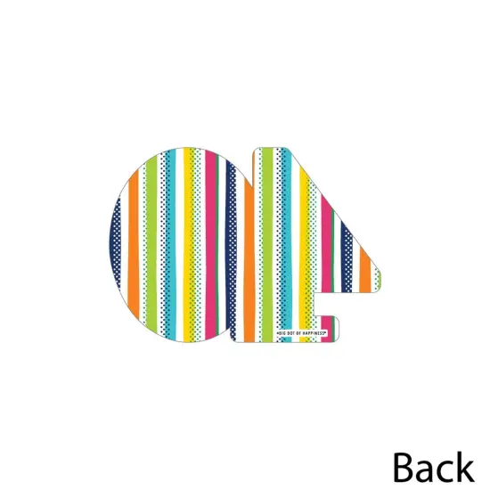 Big Dot of Happiness 40th Birthday - Cheerful Happy Birthday - Forty Shaped Decorations DIY Colorful Fortieth Birthday Party Essentials - Set of 20 {4}