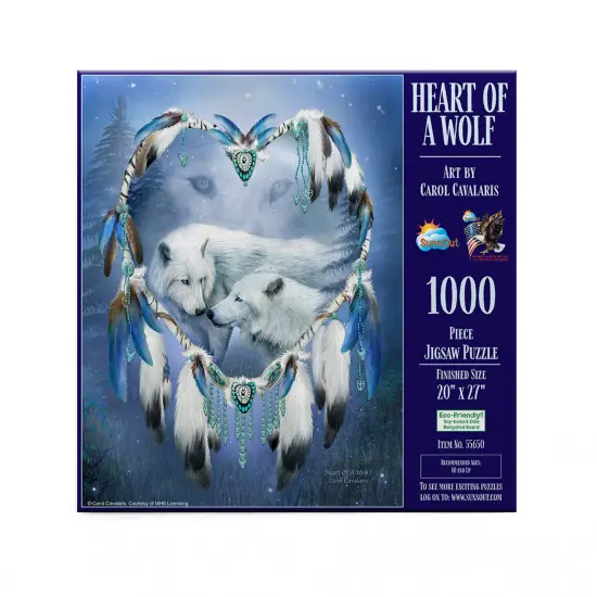 Sunsout Heart of a Wolf 1000 pc Jigsaw Puzzle 55650 {4}