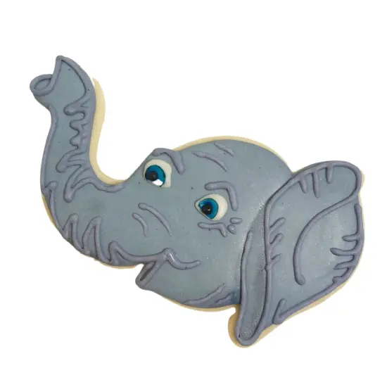 Circus Elephant Face Cookie Cutter 5 in B1577, CookieCutter.com, Tin Plated Steel, Handmade in the USA {2}
