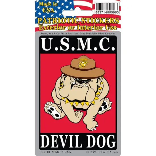 United States Marine Corps Bulldog Sticker 2-3/4"X4" {1}