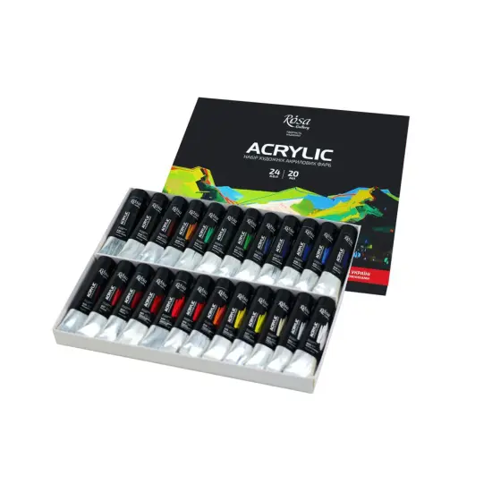Acrylic paint set of 24 20 ml/0.68 oz, ROSA Gallery {3}