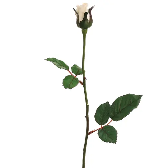 Allstate 23" Off White Long Stem Rose Bud Artificial Floral Stem {1}