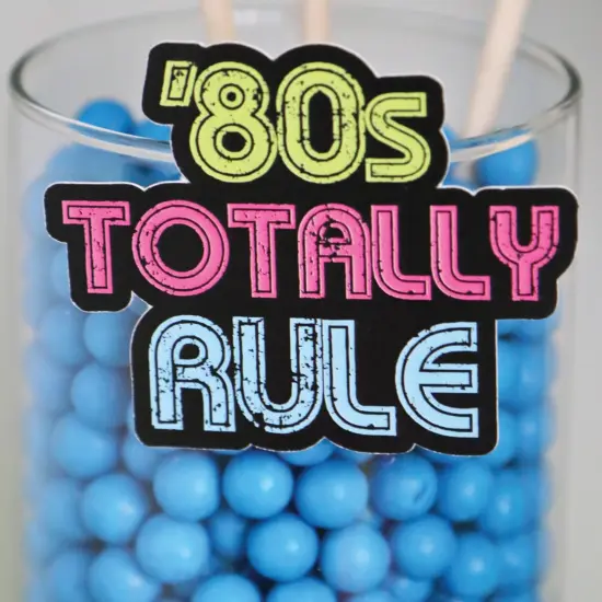 Big Dot of Happiness 80's Retro - DIY Shaped Totally 1980s Party Cut-Outs - 24 Count {4}