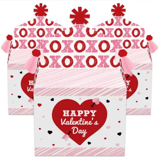 Big Dot of Happiness Conversation Hearts - Treat Box Party Favors - Valentine's Day Party Goodie Gable Boxes - Set of 12 {3}