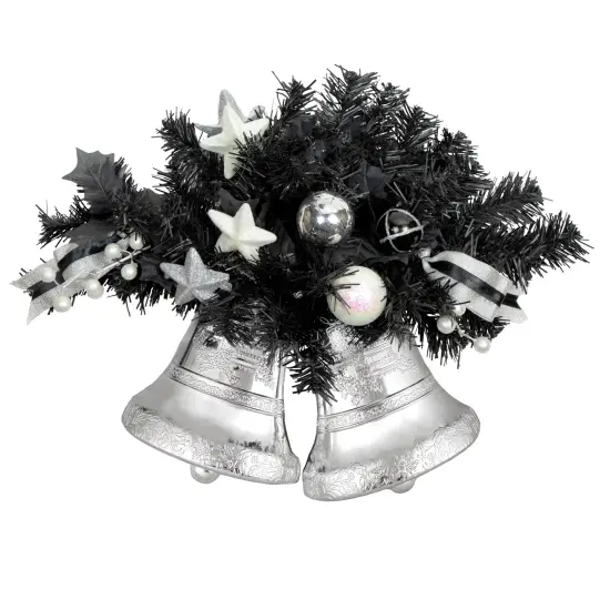 Northlight 18" Decorated Black Pine Artificial Christmas Swag with Bells {1}