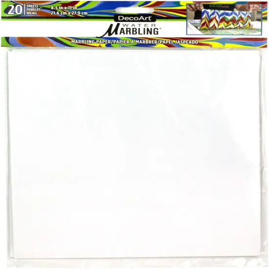 DecoArt Water Marbling Paper 20/Pkg-8.5"X11" {1}