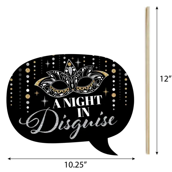 Big Dot of Happiness Masquerade - Carnival Mask Party Photo Booth Props Kit - 20 Count {7}