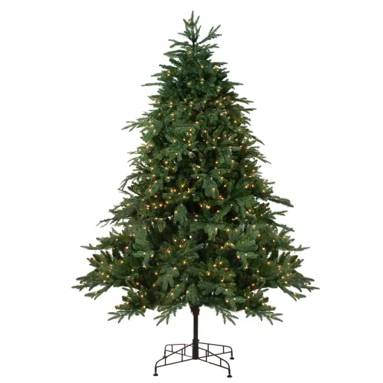 Northlight Real Touch™ Pre-Lit Artificial Aurora Spruce Full Christmas Tree - 9' -Clear Lights Green {1}