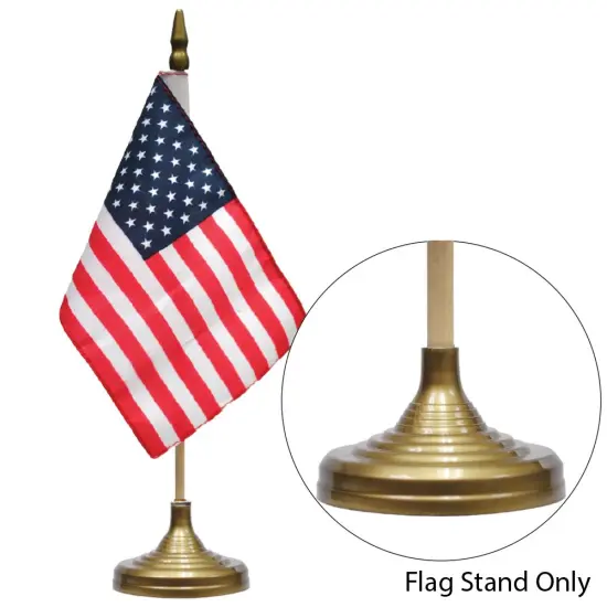 Single Flag Stand Gold Plated for 4" x 6" {1}