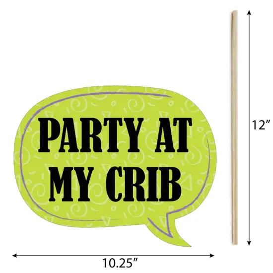 Big Dot of Happiness Funny 90's Throwback - 1990s Party Photo Booth Props Kit - 10 Piece {6}