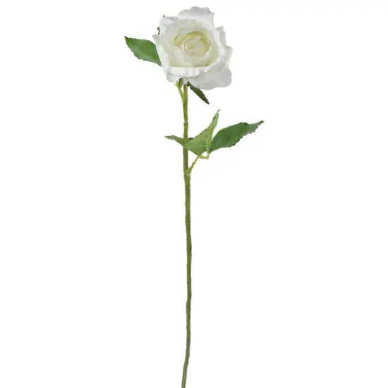 Allstate Rose Artificial Floral Spray - 21.5" - Cream White {1}