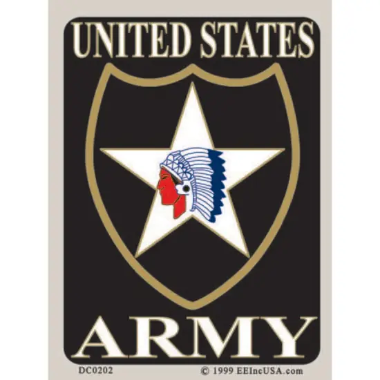 United States Army 2nd Division Sticker (3"x4-1/4") {1}