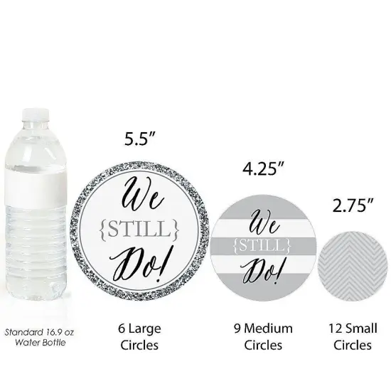 Big Dot of Happiness We Still Do - Wedding Anniversary Giant Circle Confetti - Anniversary Party Decorations - Large Confetti 27 Count {4}