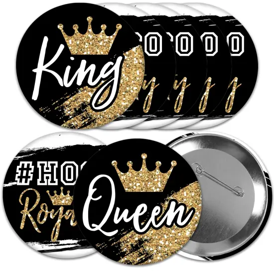 Big Dot of Happiness HOCO Dance - 3 inch Homecoming Badge - Pinback Buttons - Set of 8 {1}