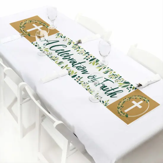 Big Dot of Happiness Elegant Cross - Religious Party Decorations Party Banner {7}