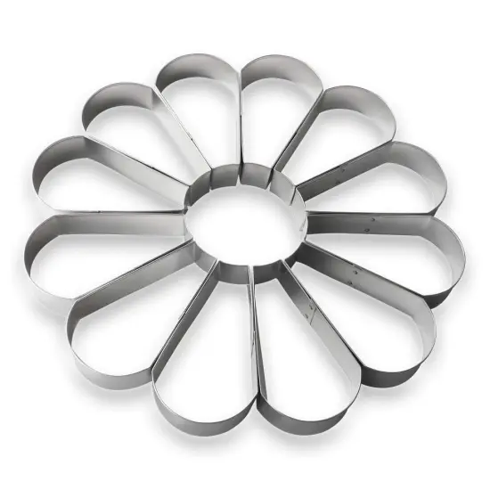 Teardrop Round Cookie Platter Cutter 4 in B0715, CookieCutter.com, Tin Plated Steel, Handmade in the USA {3}