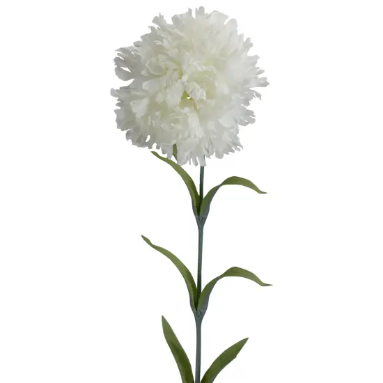 Allstate Single Carnation Artificial Floral Stem Spray - 24" - White {3}