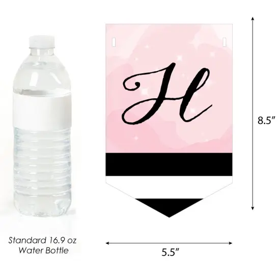 Big Dot of Happiness Paris, Ooh La La - Birthday Party Bunting Banner - Pink Party Decorations - Happy Birthday {4}