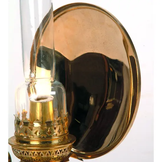 Solid Brass 6 1/2" Reflector for French Alps Brass Oil Lamps {1}