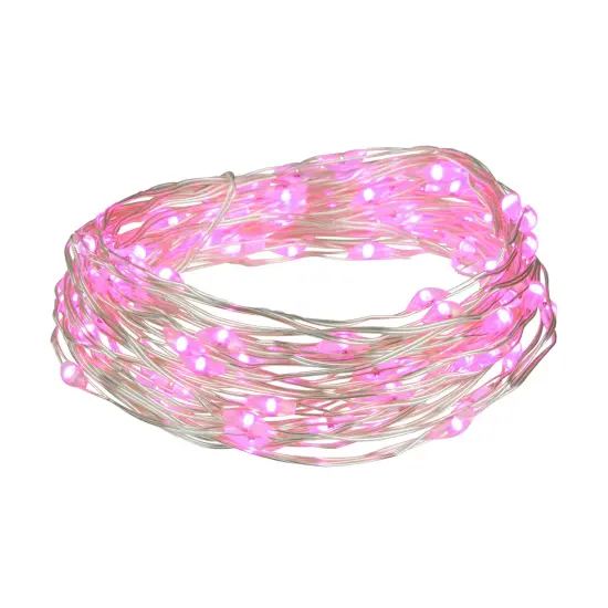 Northlight LED Micro Fairy Christmas Lights - Pink - 16' Copper Wire - 100ct {3}