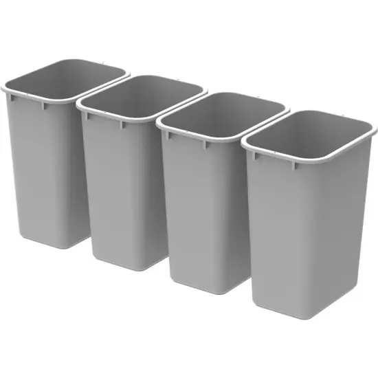 Large/Tall Waste Basket, Gray (Case of 4) {1}