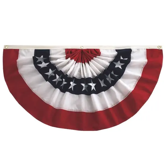 In the Breeze Pleated Fan Patriotic Bunting, 3' x 6' {1}