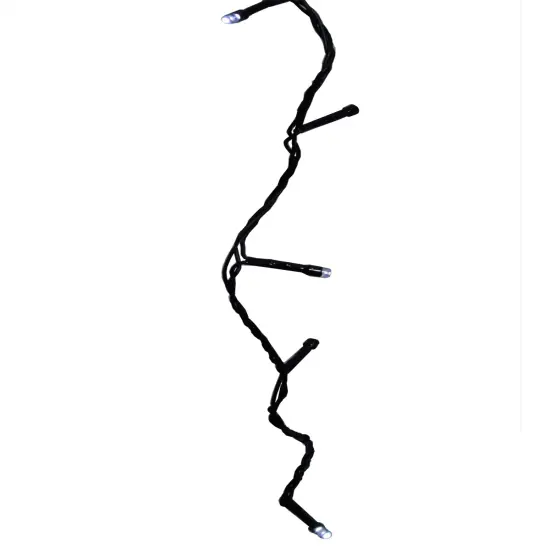 Kurt Adler LED 8-Function Christmas Lights - Cool White - 149 ft Black Wire - 608ct {1}