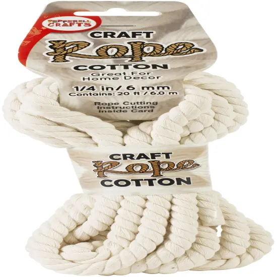 Pepperell Cotton Craft Rope .25"X18'-White {1}